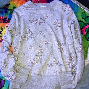 grey floral sweater from garage